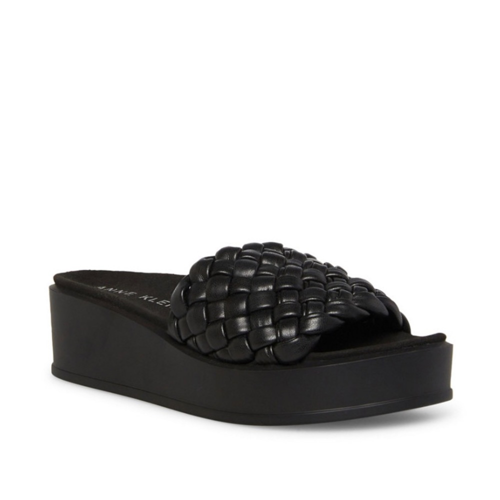 Anne Klein braided sandal platform